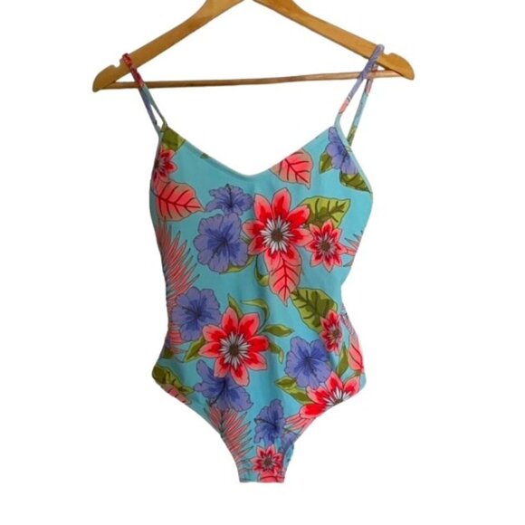 Eidon Other - NWT Eidon Allie Blue Floral One Piece Swimsuit Large